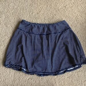 Kyodan navy blue and white striped athletic skort